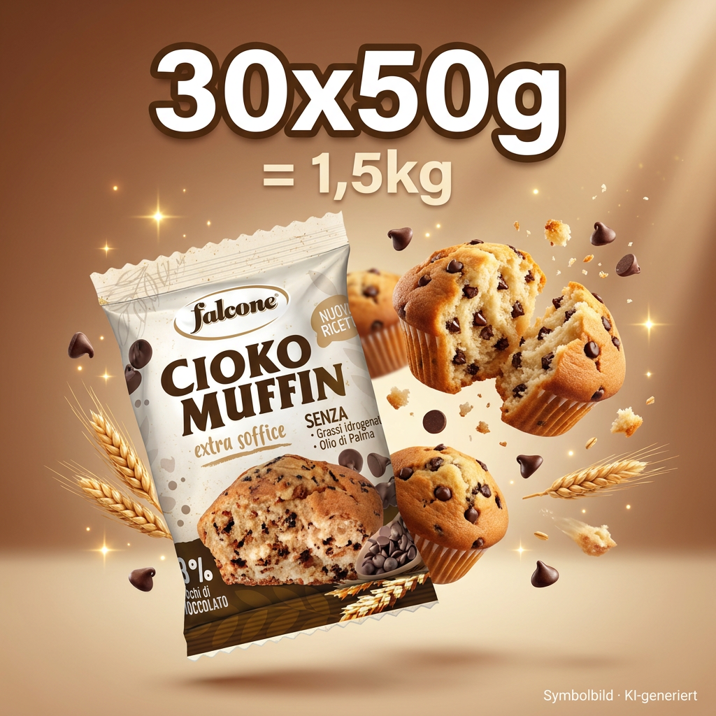 30x Falcone Cioko Muffin Typ Stracciatella á 50g=1,5kg MHD 19.12.26