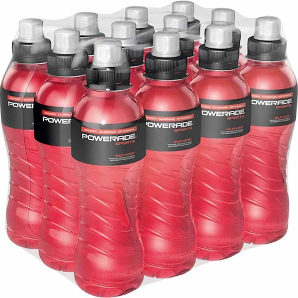 12x Powerade Sports Wild Cherry PET á 500ml=6L MHD 30.09.26