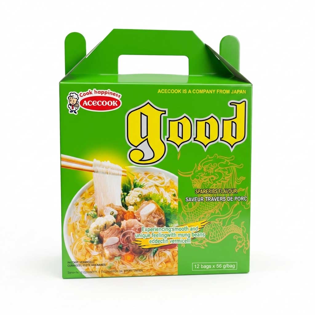 Acecook Good Instant-Reisnudeln Spareribs 12x56g = 672g MHD 12.01.27