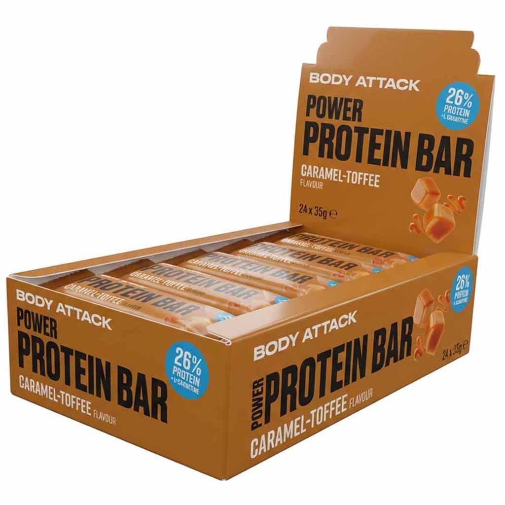 24x Body Attack Power Protein Bar Chocolate á 35g = 840g MHD 30.06.27