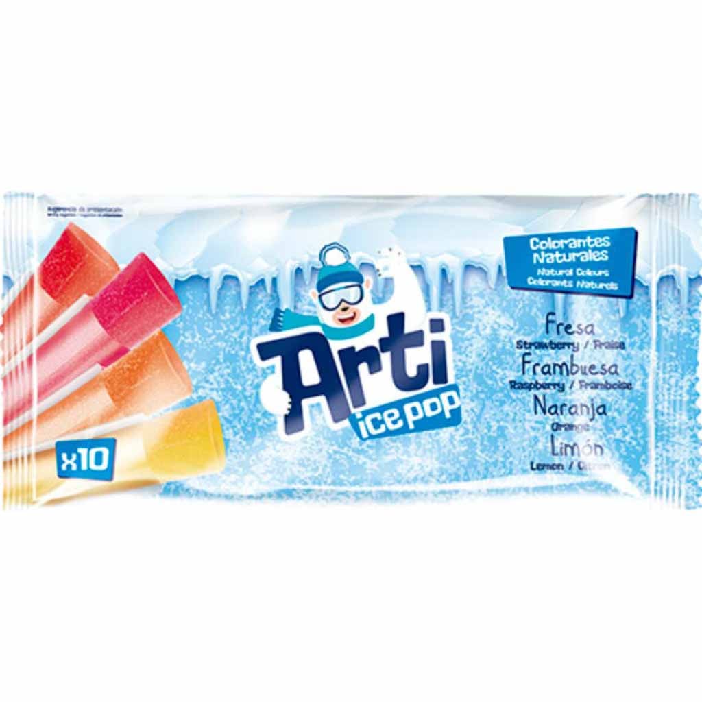15x Stangenwassereis Arti Ice Pops 10er 600ml=9L MHD 13.10.27