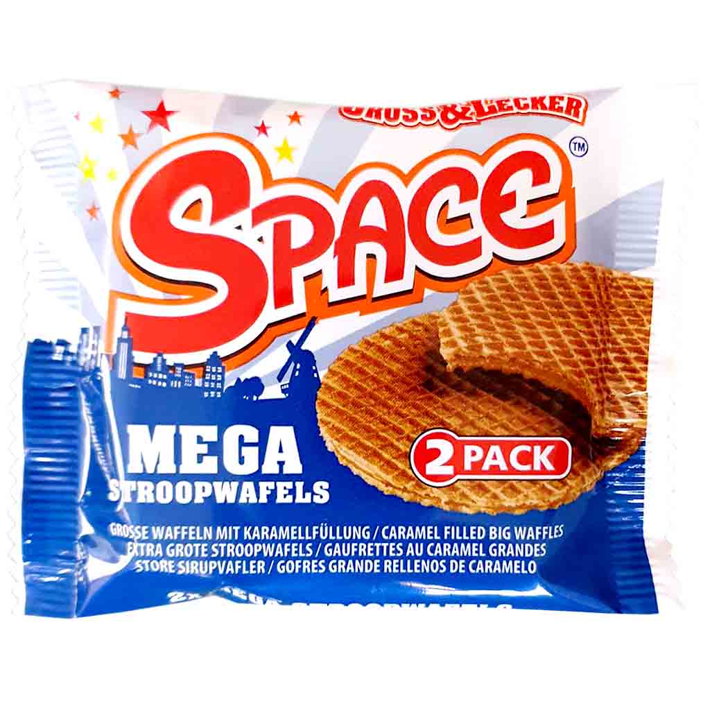 24x Space Mega Stroopwafels Doppelpack á 80g=1,92kg MHD 23.04.27