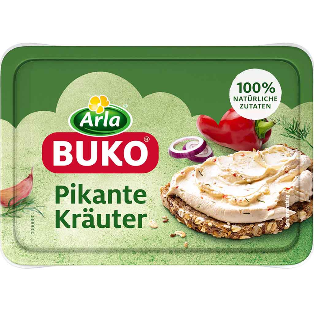 Arla Buko Frischkäsezubereitung pikante Kräuter 200g MHD 12.10.26