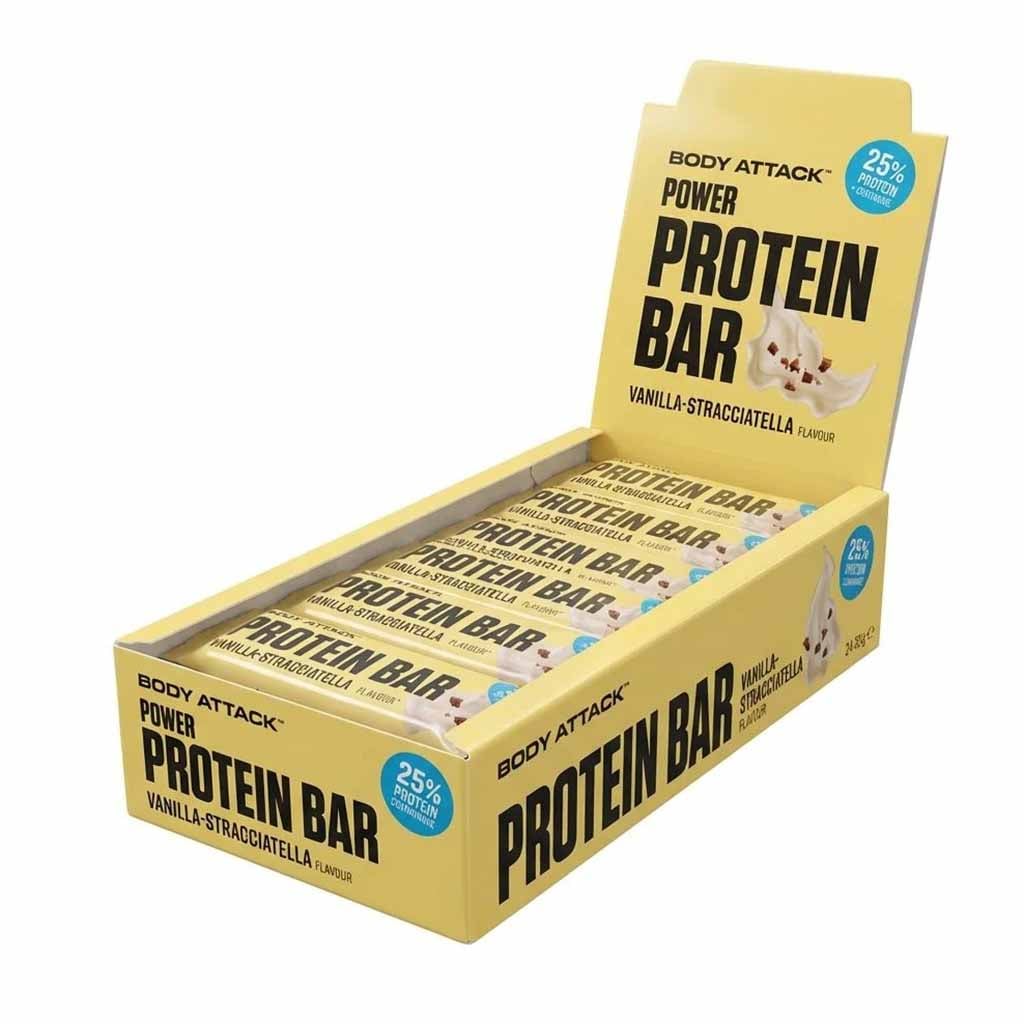24X Body Attack Power Protein Bar Vanilla-Stracciatella á 35 g = 840g MHD 30.06.27