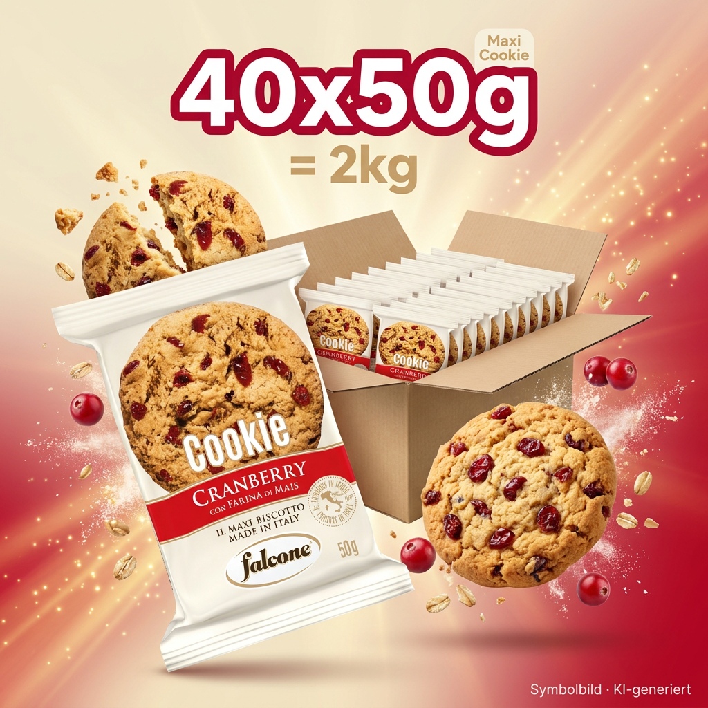 40x Falcone XXL-Cookies Cranberry á 50g=2kg MHD 12.02.27