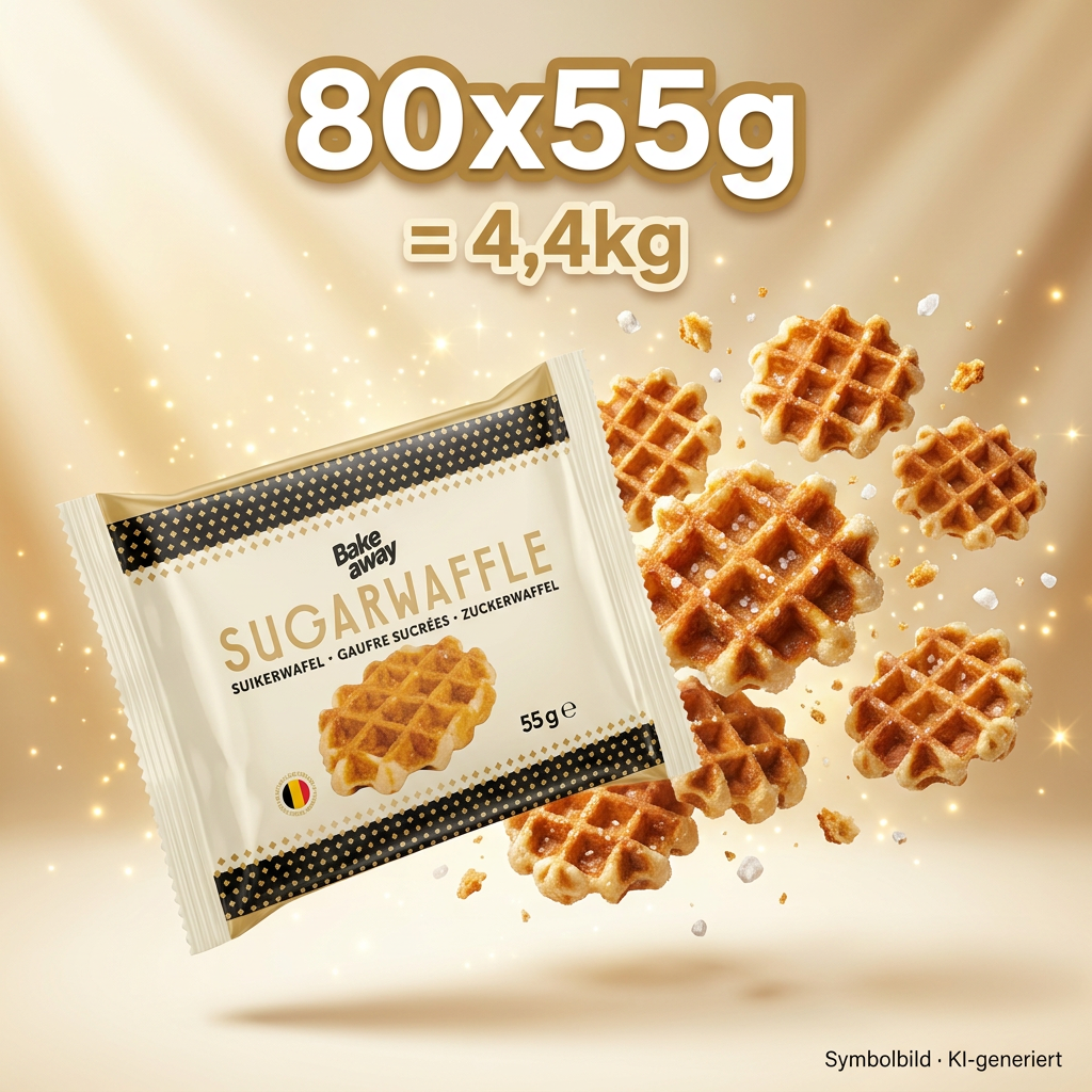 80x Bake Away Zuckerwaffeln á 55g=4,4kg MHD 21.02.27