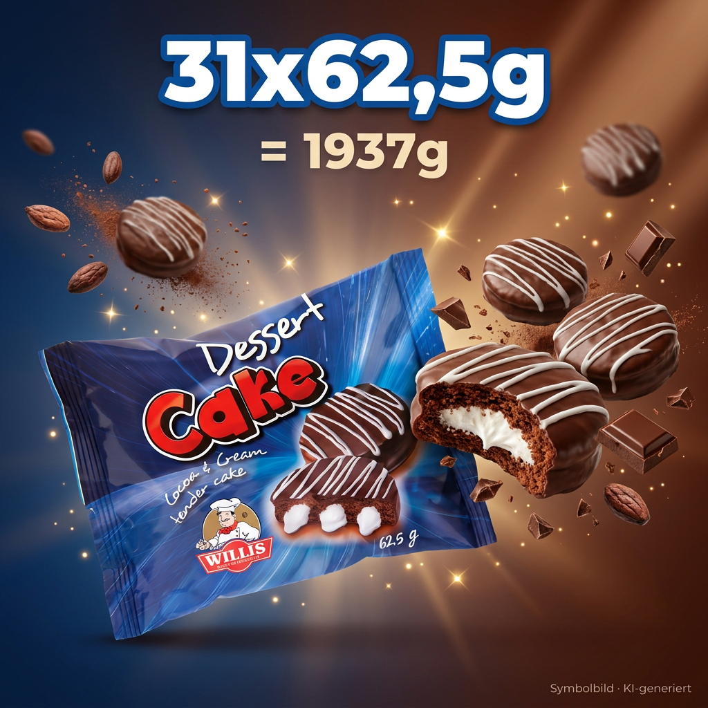 31x Willis Dessert Cake á 62,5g=1937g MHD 28.01.27