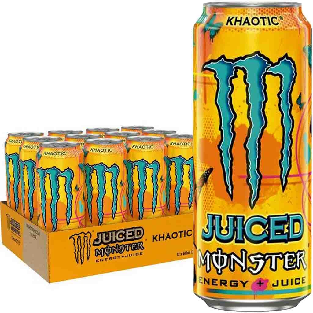 12x Monster Energy + Juice Khaotic DOSE á 500ml=6L MHD 30.11.26