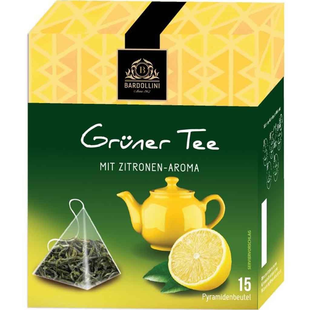 Bardollini Grüner Tee mit Zitronen-Aroma 15 Tassen 22,5g MHD 28.02.28