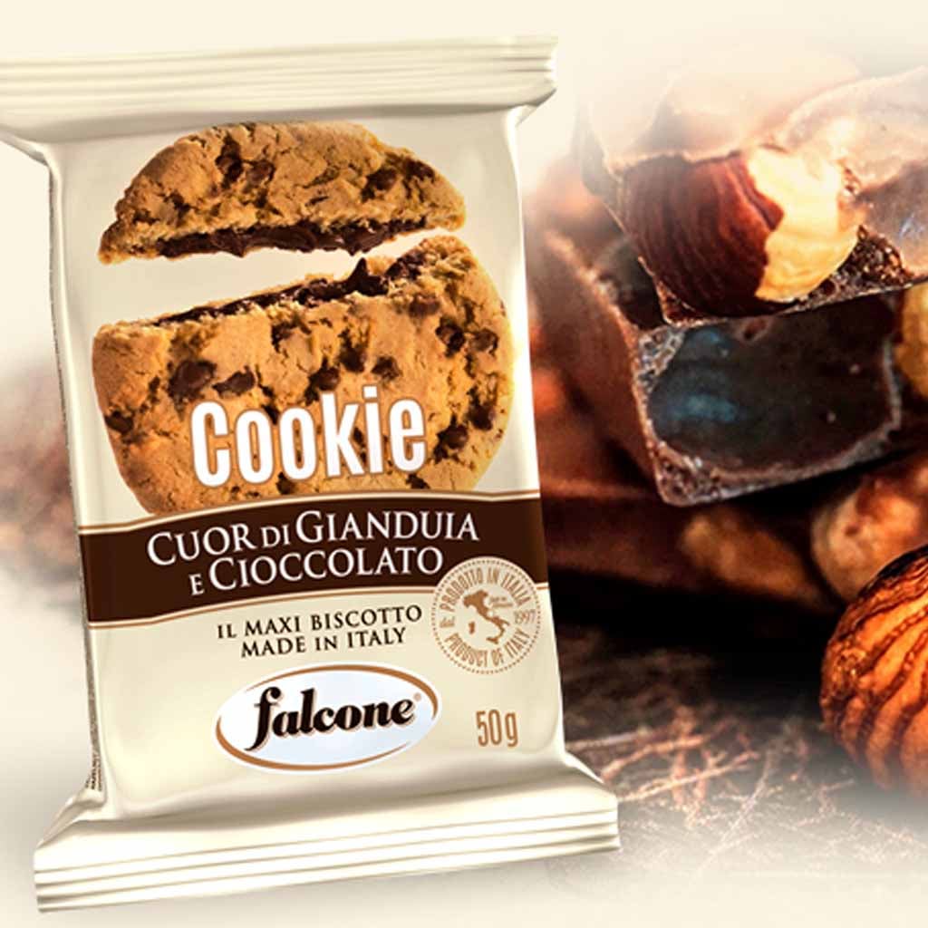 40x Falcone XXL-Cookies Nussnougatcreme Füllung á 50g=2kg MHD 08.05.27