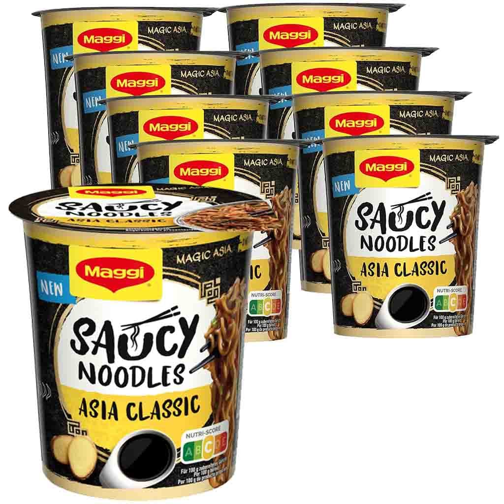 8x Maggi Magic Asia Saucy Noodles Asia Classic á 75g=600g MHD 30.10.26